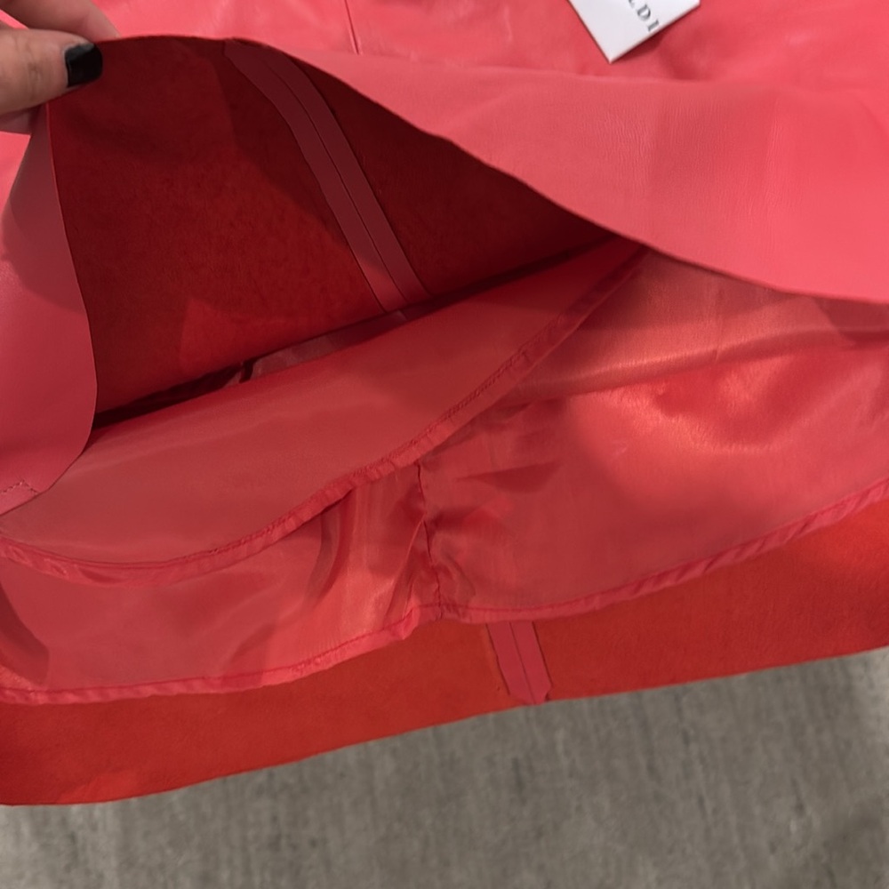 NWT Karina Grimaldi Leather Mini Skirt - Picture 5 of 10